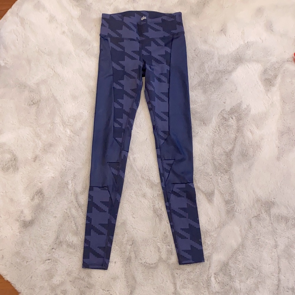 Alo women’s Blue compression workout leggings geometric size xs rare